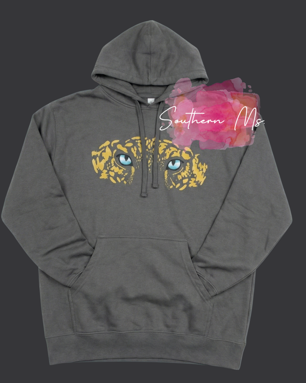 Intense Jaguar Eyes Hoodie - Jacksonville Fan Gear - Charcoal Grey Graphic Sweatshirt