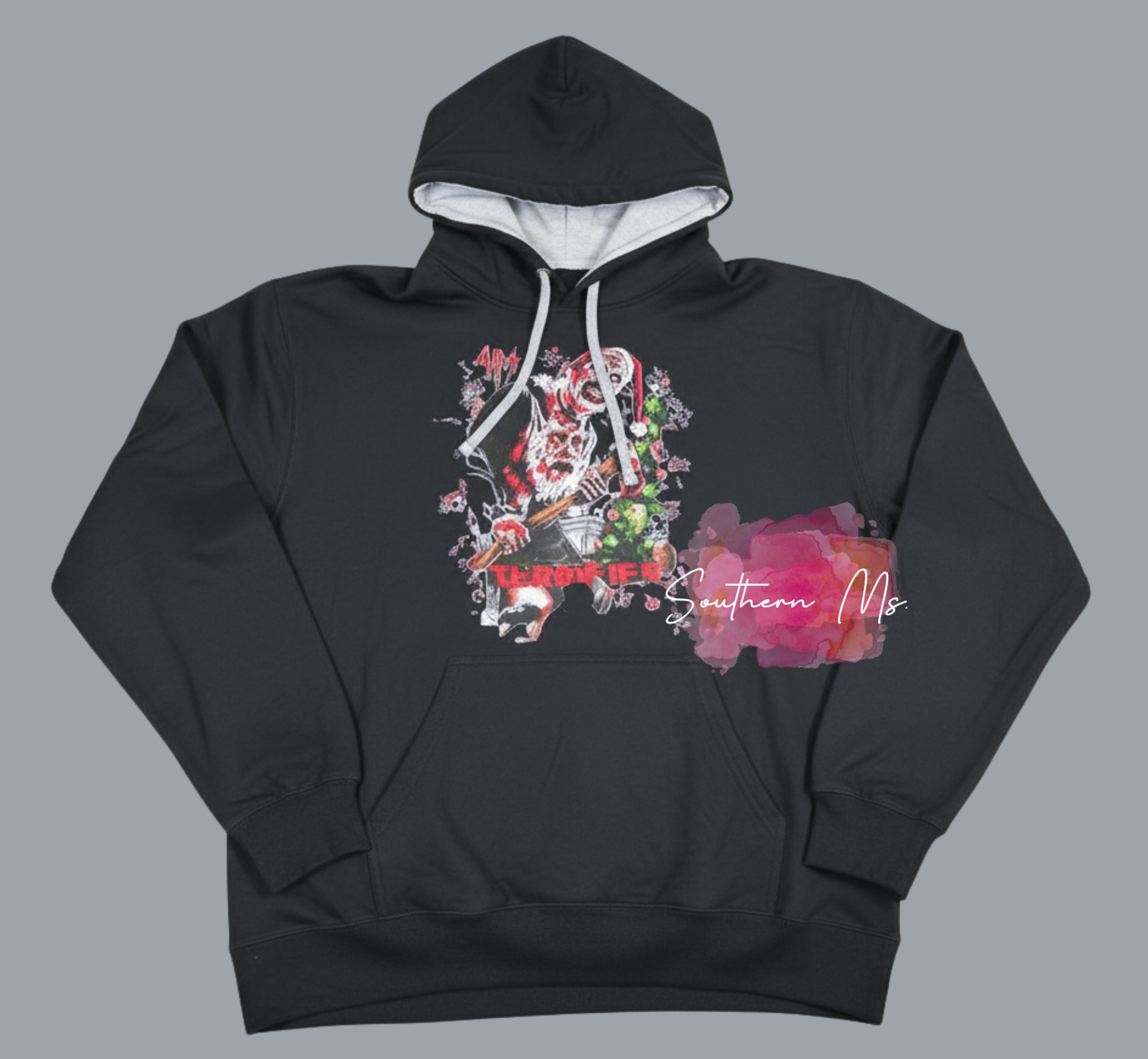 Terrifier Inspired Christmas Hoodie - Art the Clown Horror Holiday Sweatshirt