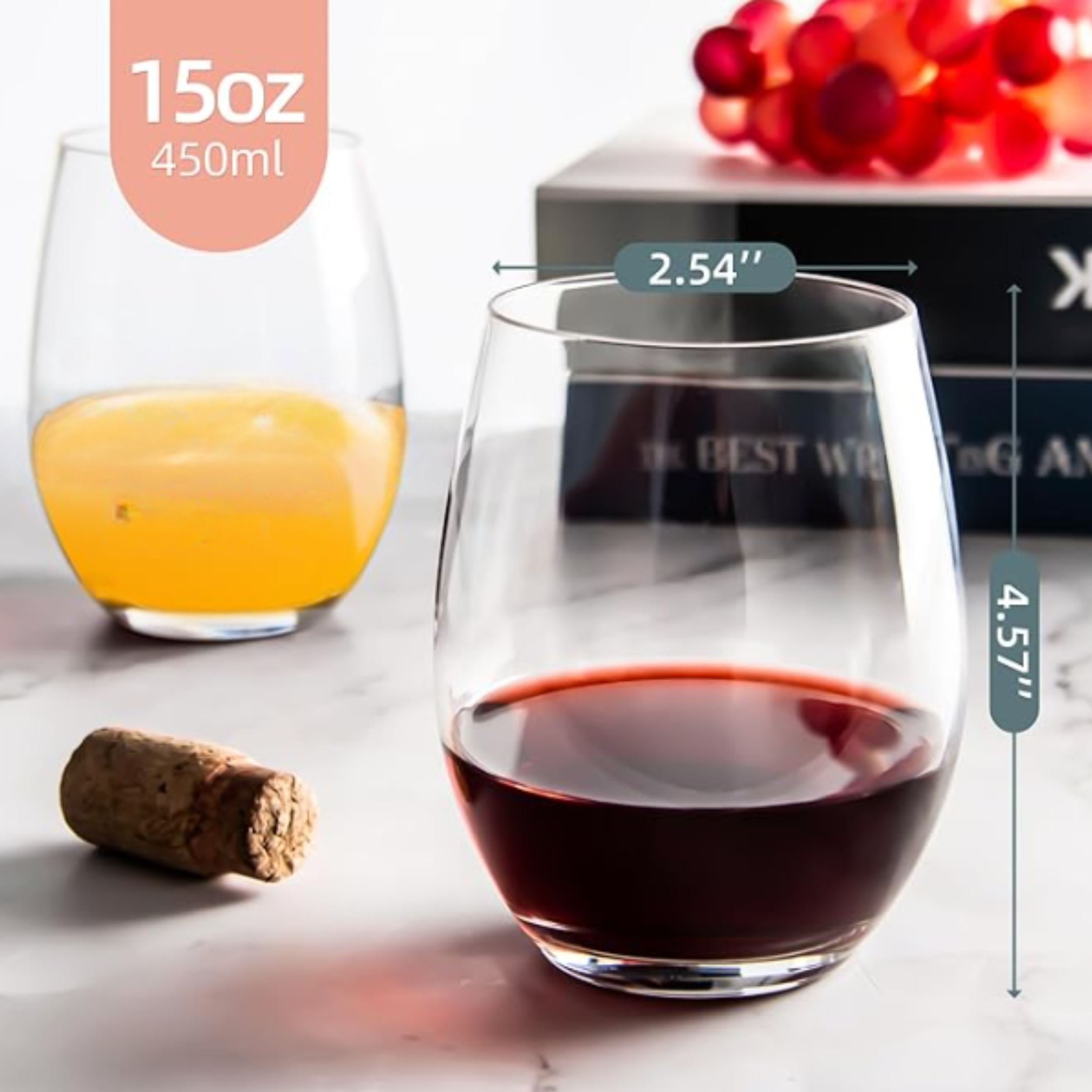 Because Kids Stemless Wine Glass | Funny Mom Wine Glass | Mom Life Gift