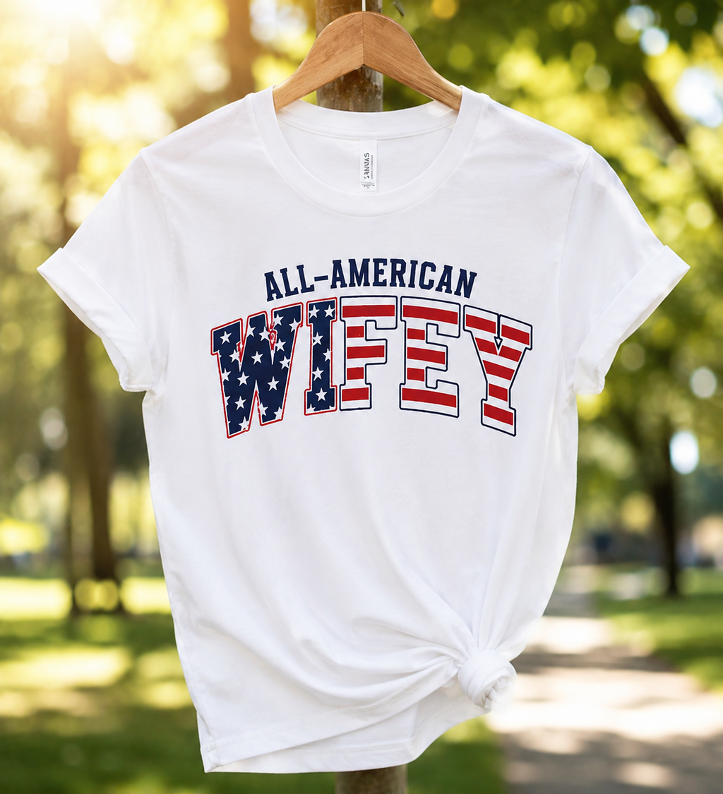 All-American Wifey Patriotic Shirt