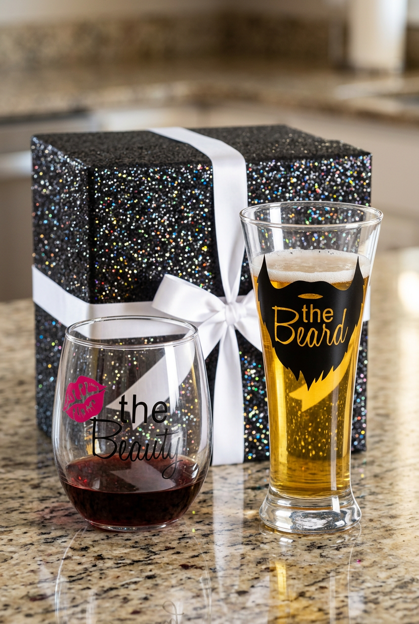 The Beard Beer Glass | Funny Beard Lover Pint Glass | Bearded Man Gift