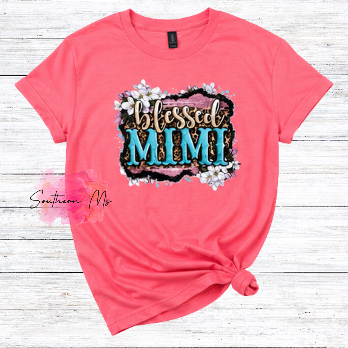 Blessed Mimi Floral Leopard Shirt