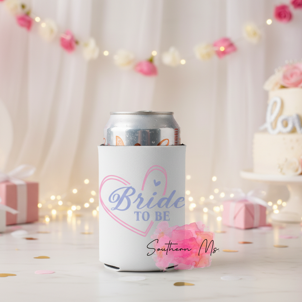"Bride to Be" Heart Can Cooler – Bachelorette Party Can Cooler