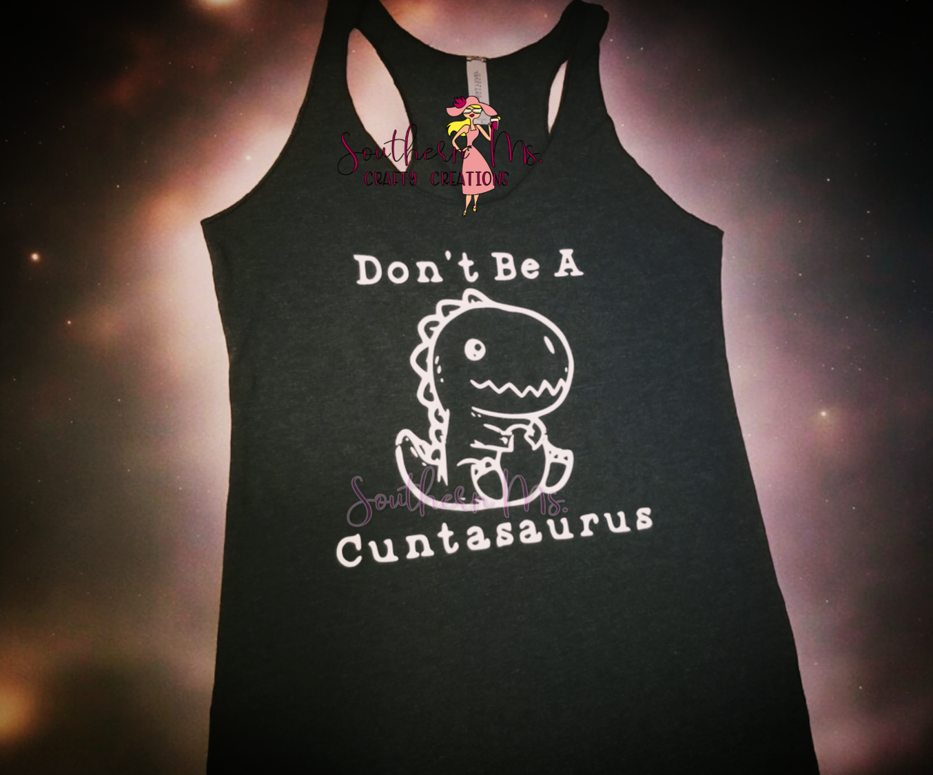 Sassy Dinosaur Warning Racerback Tank Top