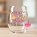 Groovy Engaged Era Wine Tumbler – Future Mrs. Gift – Retro Wedding Reveal Glass