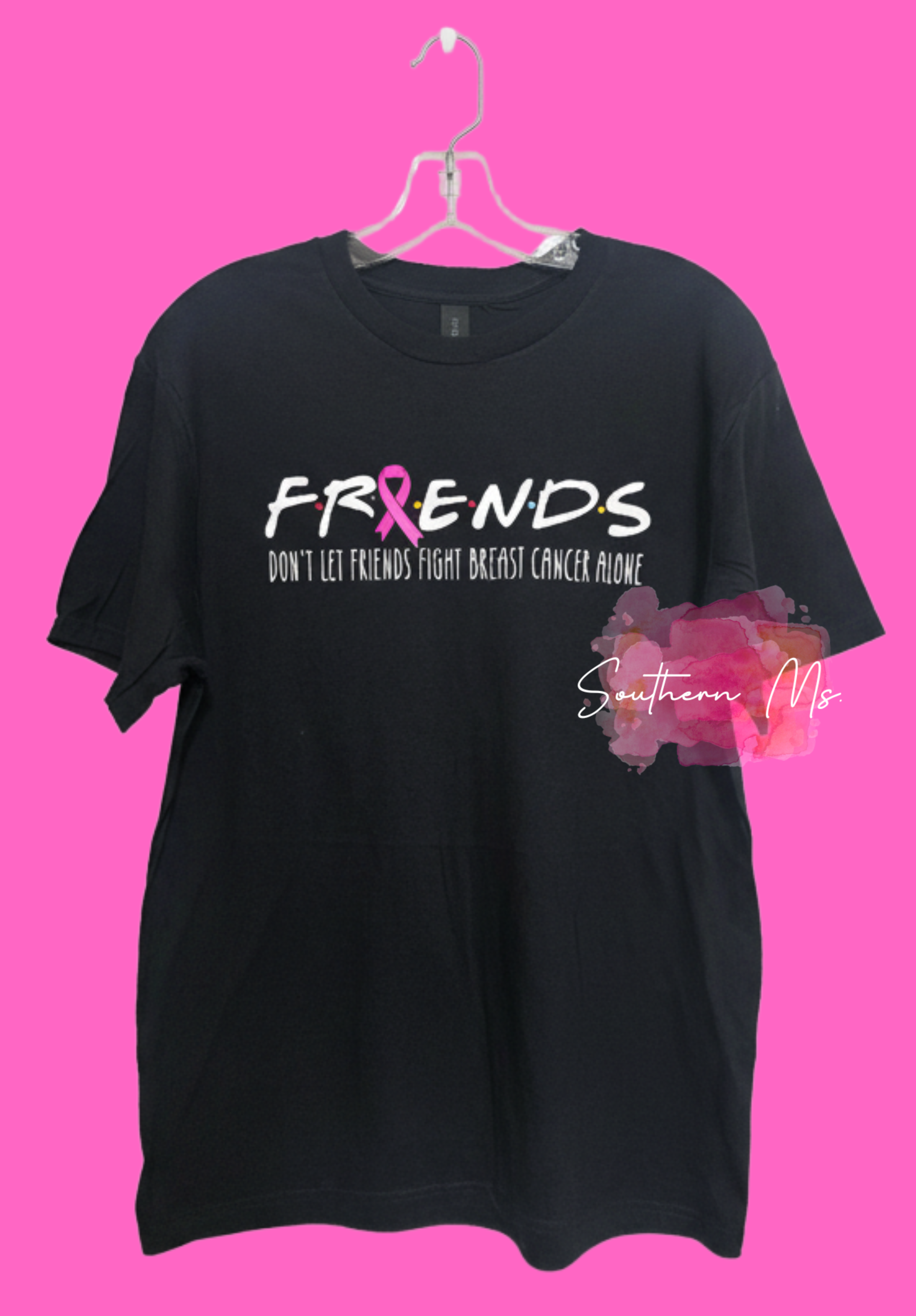 Friends Breast Cancer Awareness T-Shirt - Don’t Let Friends Fight Alone Support Tee