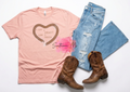 "Heart Like A Truck" Country Music Graphic Tee | Tire Track Heart T-Shirt | Sassy Western Style Apparel | Southern Women’s Aesthetic Shirt