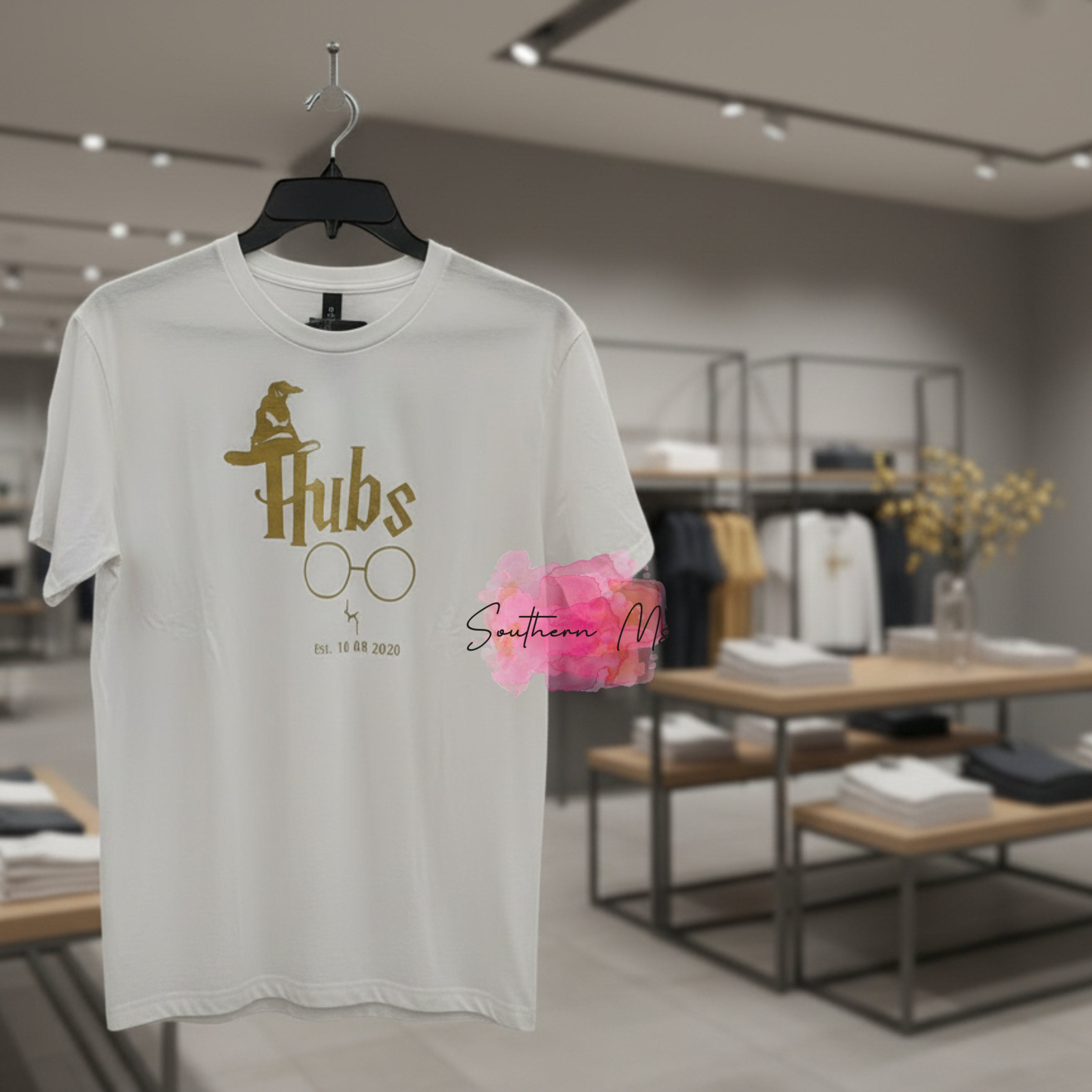*HUBS* Wizard Hubs & Wifey Matching Couple Shirts | Custom Anniversary Date Magic Tees | Honeymoon Wizarding World Apparel | Personalized Wedding Gift Set