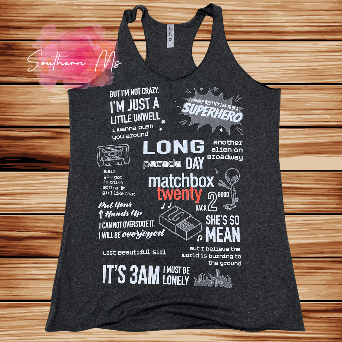 Matchbox Twenty Inspired Song Collage Shirt