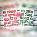 Funny Mom Christmas Canvas Sign - "Not a Creature Was Stirring Except Mom" Glitter Wall Art