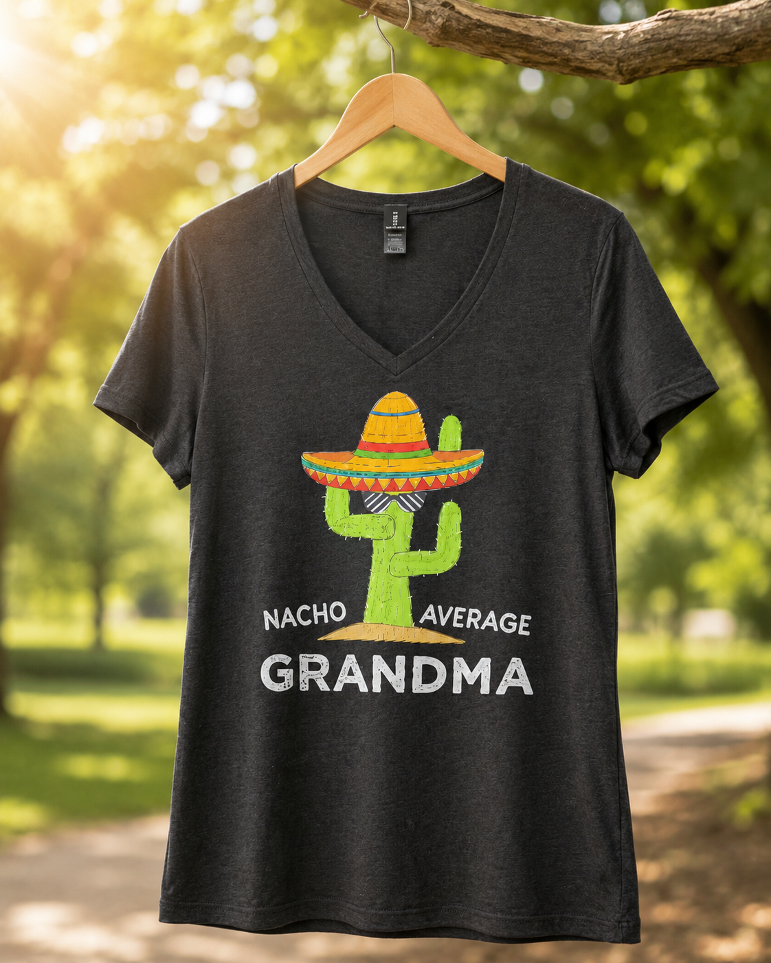 Nacho Average Grandma Funny Cactus Apparel