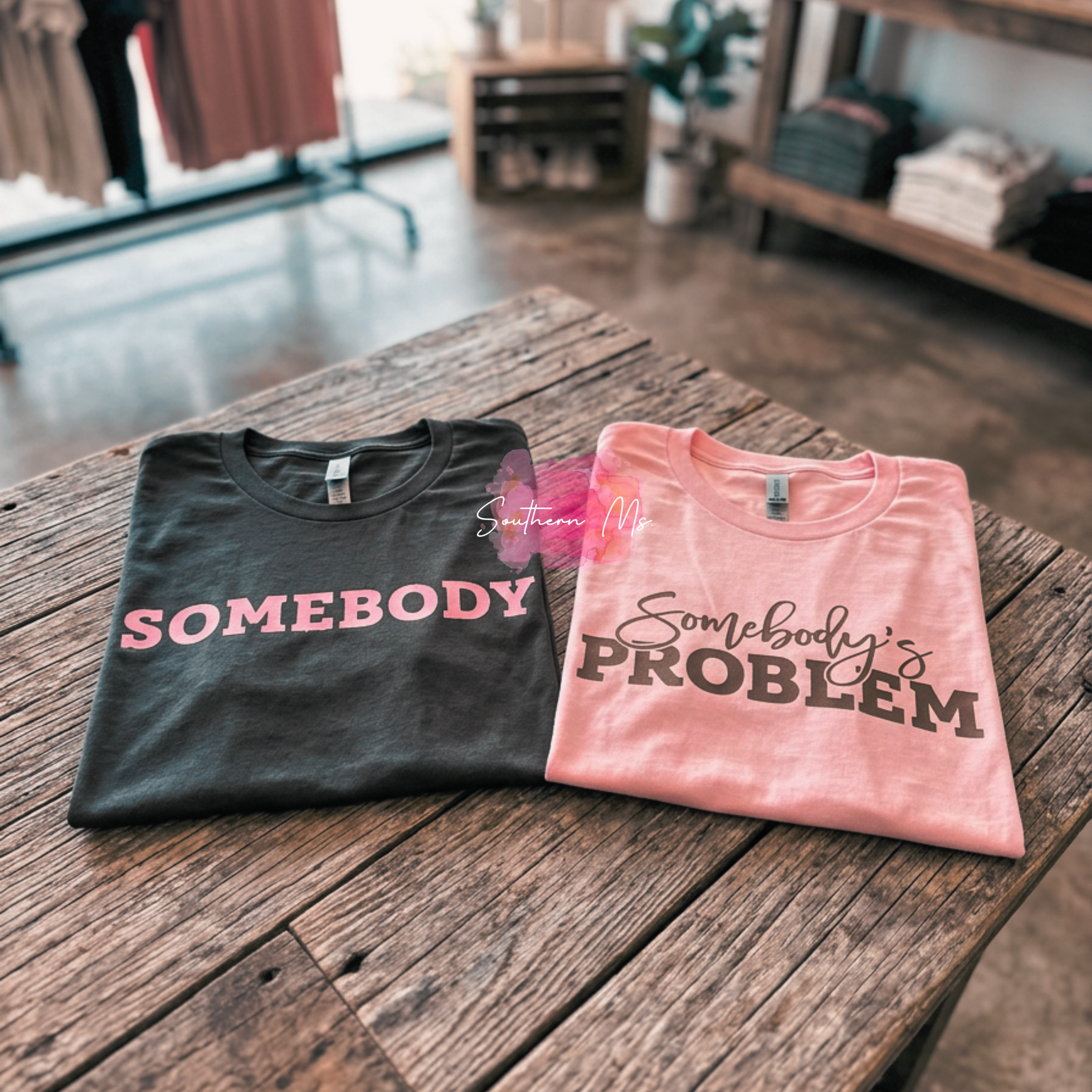 "Somebody" & "Somebody's Problem" Couples T-Shirt Set | Matching Graphic Tees | Sassy Friend Group Summer Outfits