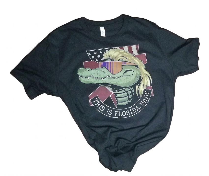 This Is Florida Baby Alligator Patriotic Graphic Tee | Funny Florida Shirt
